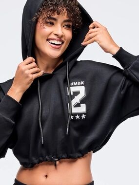Zumba Fitness Black Cropped Hoodie
